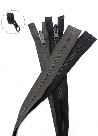 Молния трактор Т5 1 замок у/з бегунок перекидной LOGO 65см в Омске