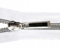 Молния спираль Т-7 декор. 90см (100шт) серебро