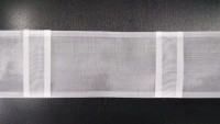 Шторная тесьма 100мм №1011 органза, трубная лента  2 нитки (кор.18 шт по 50 метр)
