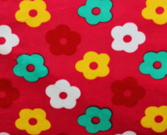 Ткань Велюр набивной, 95% п/эстер 5% лайкра, 260гр/м2, шир.180см