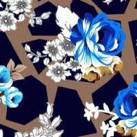 Полотно трикотажное Кулирка 30/1 набивная в рулоне  в Омске